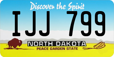 ND license plate IJJ799