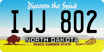 ND license plate IJJ802