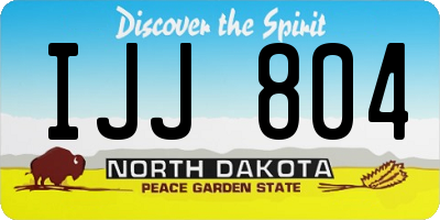 ND license plate IJJ804