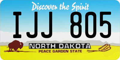 ND license plate IJJ805