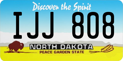 ND license plate IJJ808