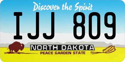 ND license plate IJJ809