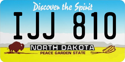 ND license plate IJJ810