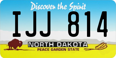 ND license plate IJJ814
