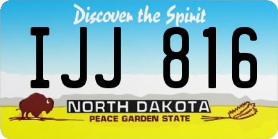ND license plate IJJ816