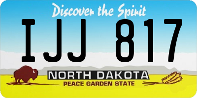 ND license plate IJJ817
