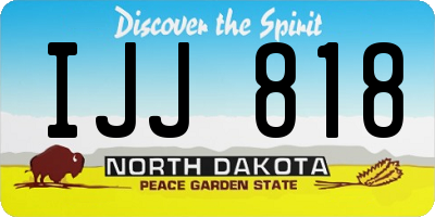 ND license plate IJJ818