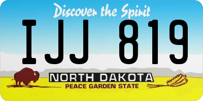 ND license plate IJJ819