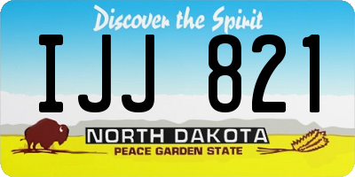 ND license plate IJJ821