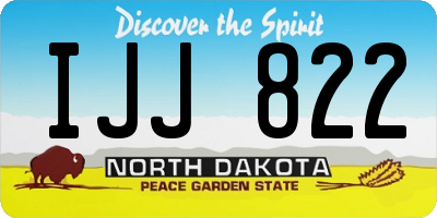 ND license plate IJJ822