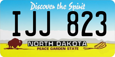 ND license plate IJJ823