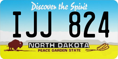 ND license plate IJJ824