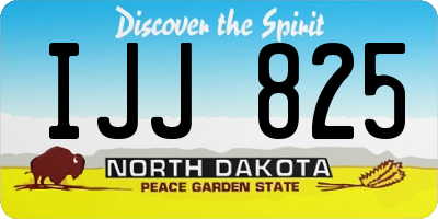 ND license plate IJJ825