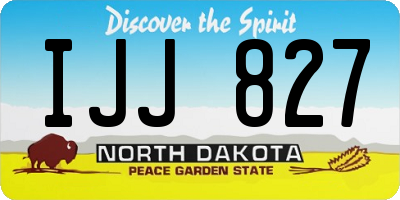 ND license plate IJJ827