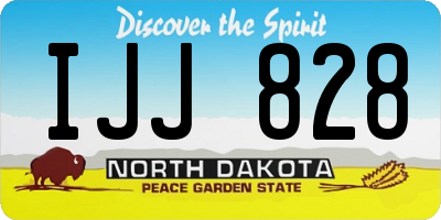 ND license plate IJJ828