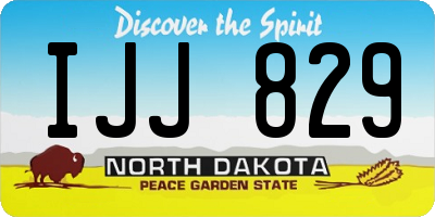 ND license plate IJJ829