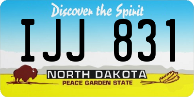 ND license plate IJJ831