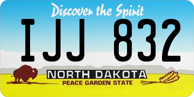 ND license plate IJJ832