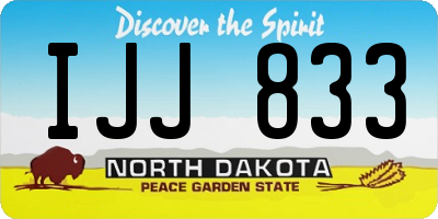 ND license plate IJJ833