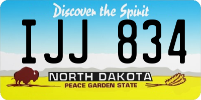 ND license plate IJJ834