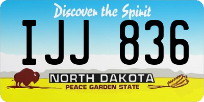 ND license plate IJJ836