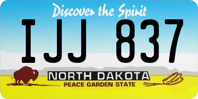 ND license plate IJJ837
