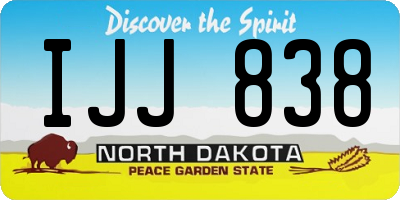 ND license plate IJJ838