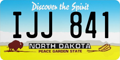 ND license plate IJJ841