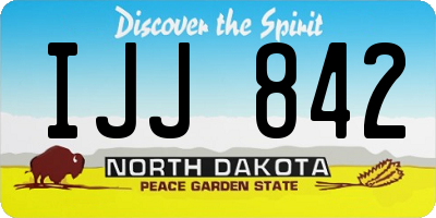 ND license plate IJJ842