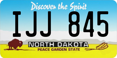 ND license plate IJJ845