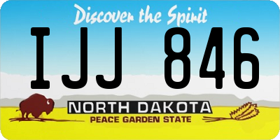 ND license plate IJJ846
