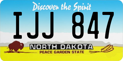 ND license plate IJJ847