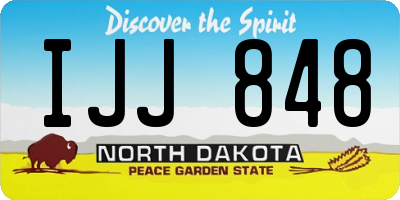 ND license plate IJJ848
