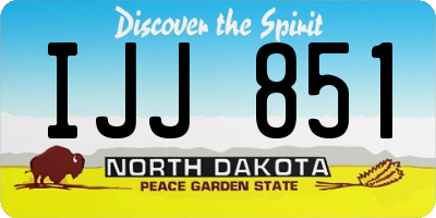 ND license plate IJJ851