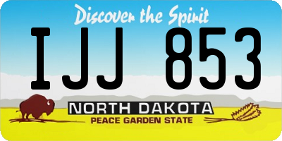 ND license plate IJJ853