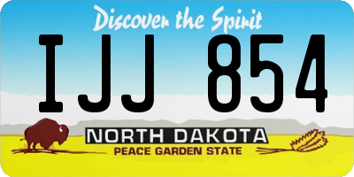 ND license plate IJJ854