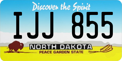 ND license plate IJJ855
