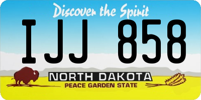 ND license plate IJJ858