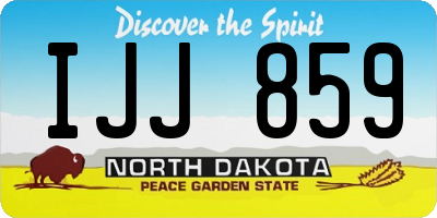 ND license plate IJJ859