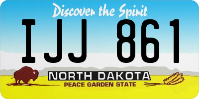 ND license plate IJJ861