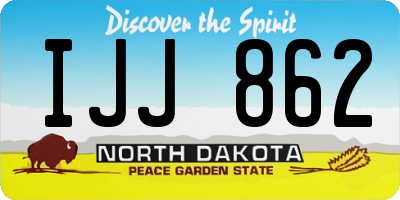ND license plate IJJ862