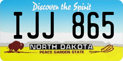 ND license plate IJJ865