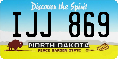 ND license plate IJJ869