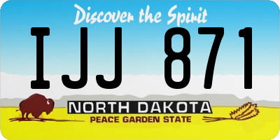 ND license plate IJJ871