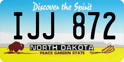 ND license plate IJJ872
