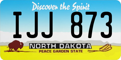 ND license plate IJJ873