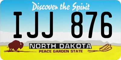 ND license plate IJJ876