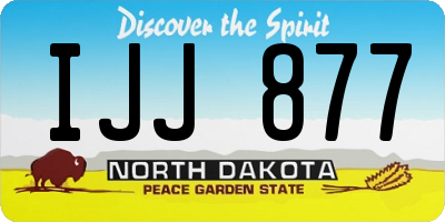 ND license plate IJJ877