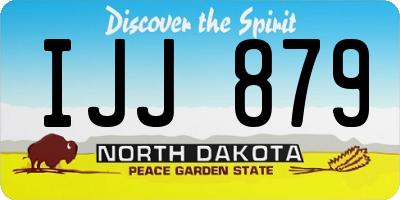 ND license plate IJJ879