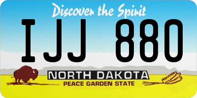 ND license plate IJJ880